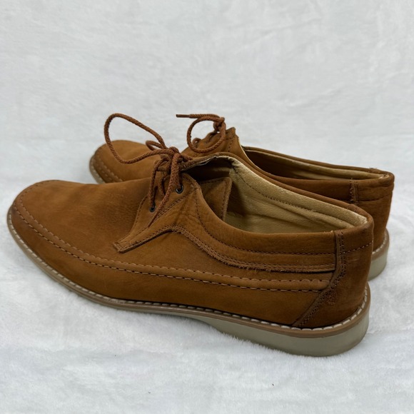 Calzaturificio Silver Italian Leather Moc Toe Derby‎ Shoes Tan Cognac 45 US 12 main image 8